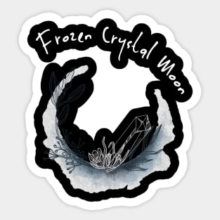 Frozen crystal moon Sticker